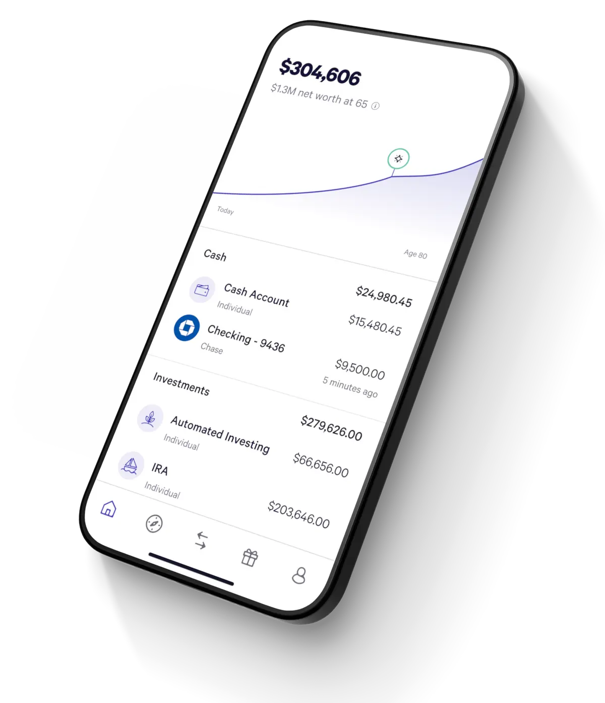 The RupeeNex app — track net worth, cash, investments and goals in one place