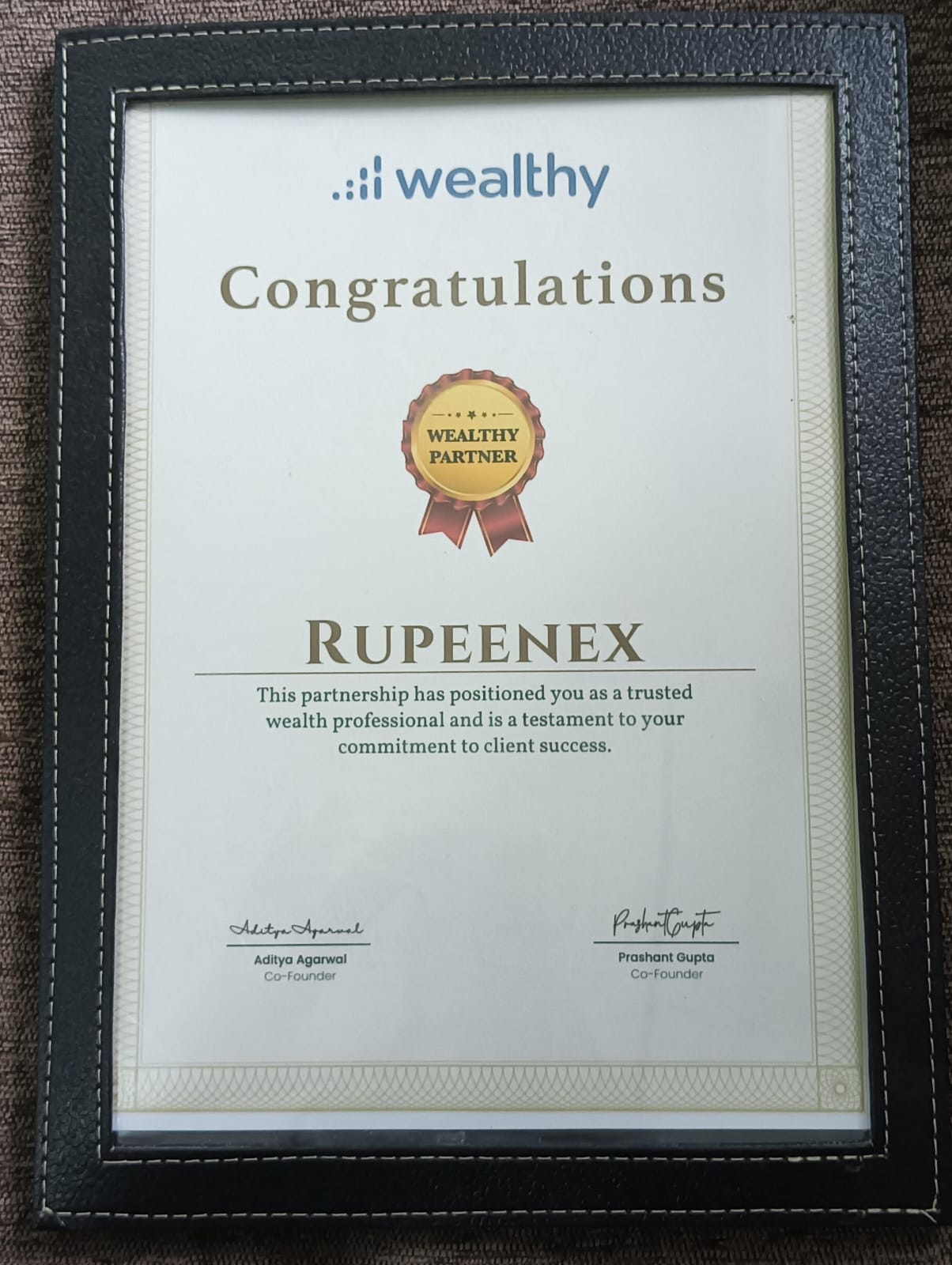 Certified Wealthy Partner — RupeeNex
