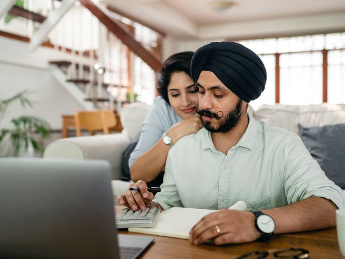 Couple planning their first home